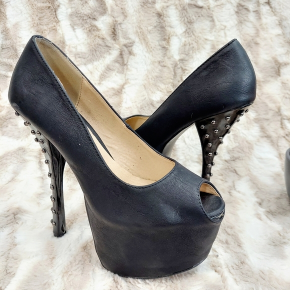 FRH Platform Peep Toe Pumps sz 7 - Picture 2 of 8